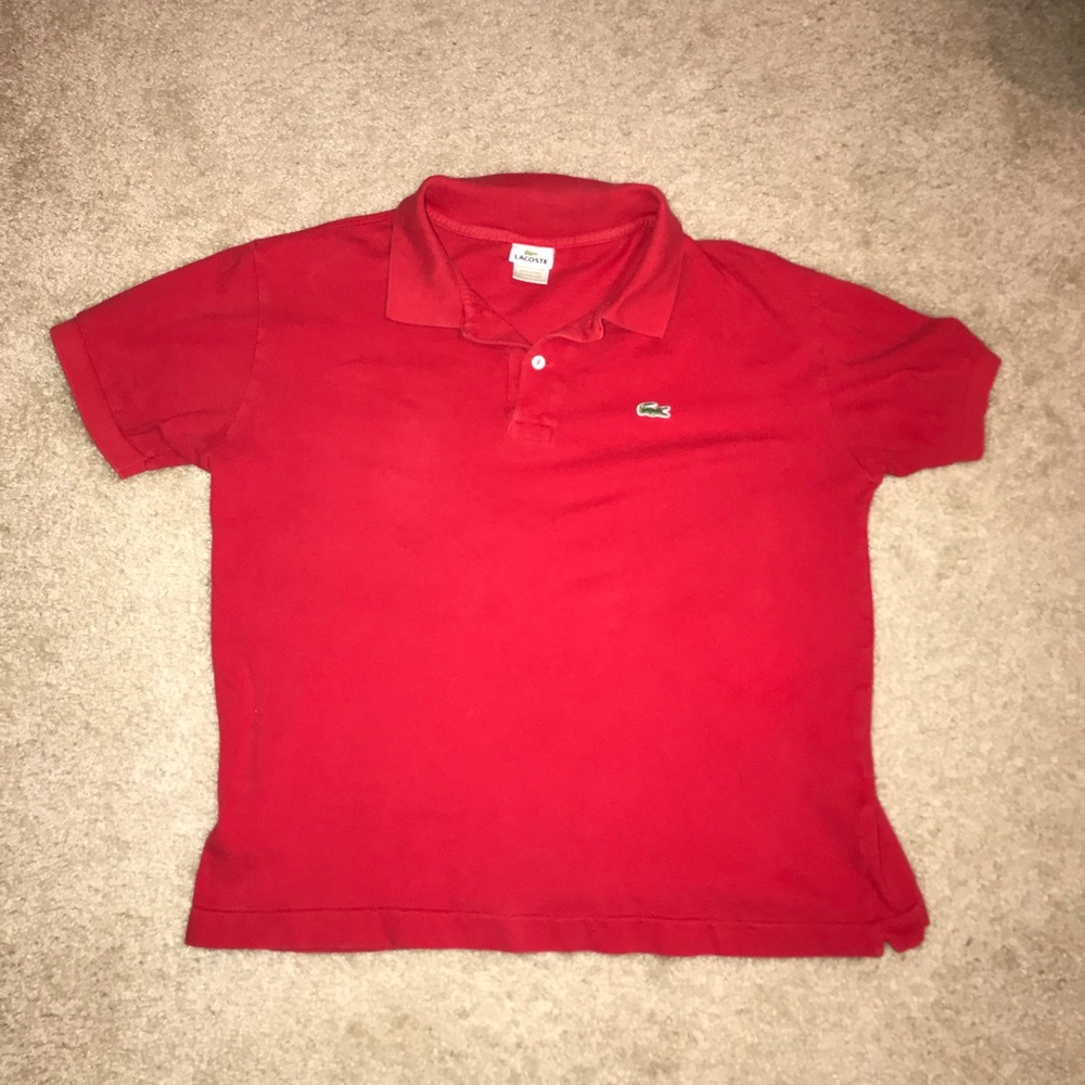 Lacoste Polo Red Size 4